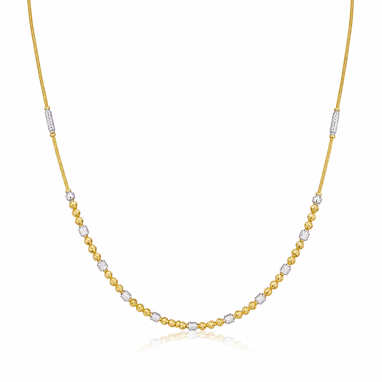 Wheat Spiga Gold Chain 22KT | 18 Inch Plain Gold Chain 9g