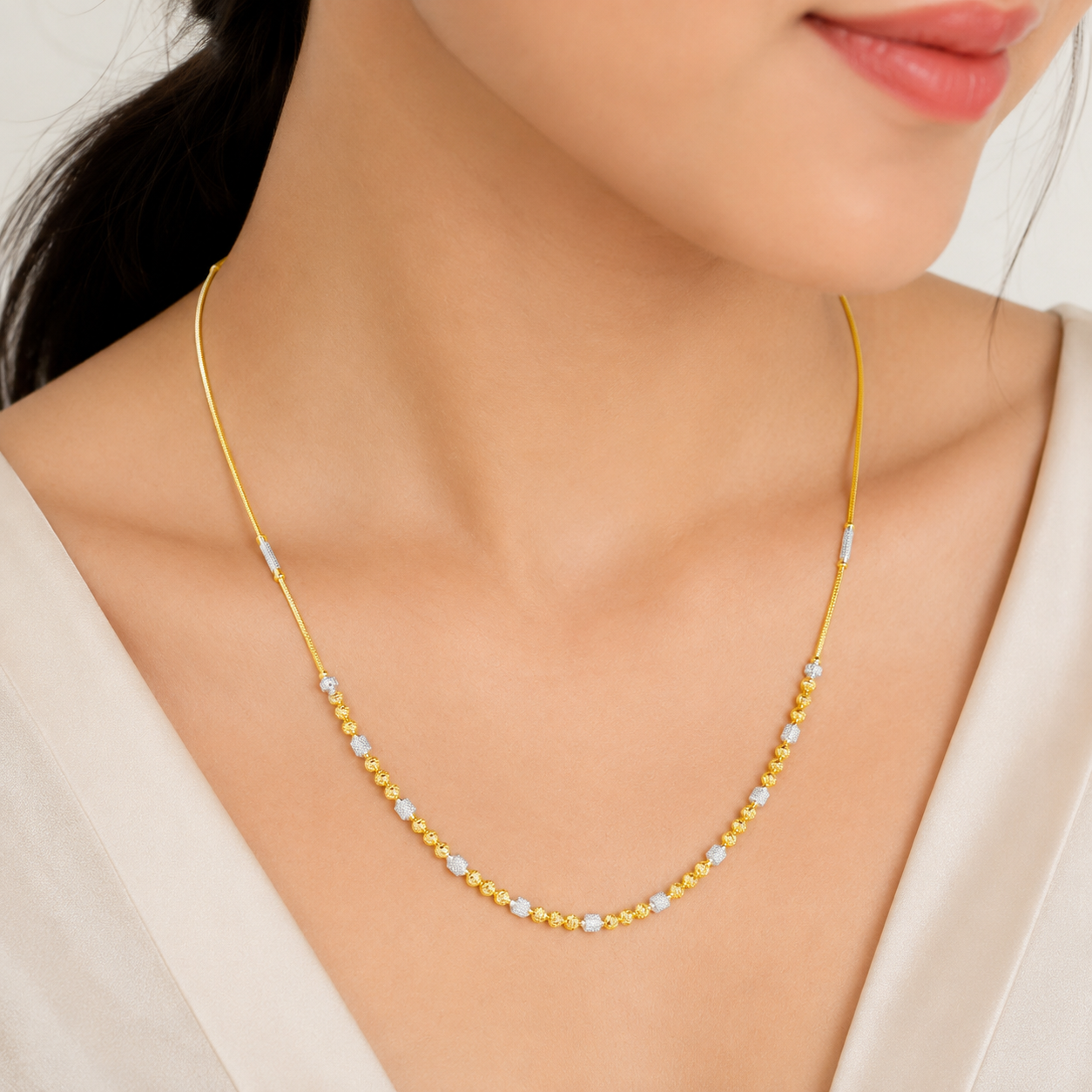 Wheat Spiga Gold Chain 22KT | 18 Inch Plain Gold Chain 9g