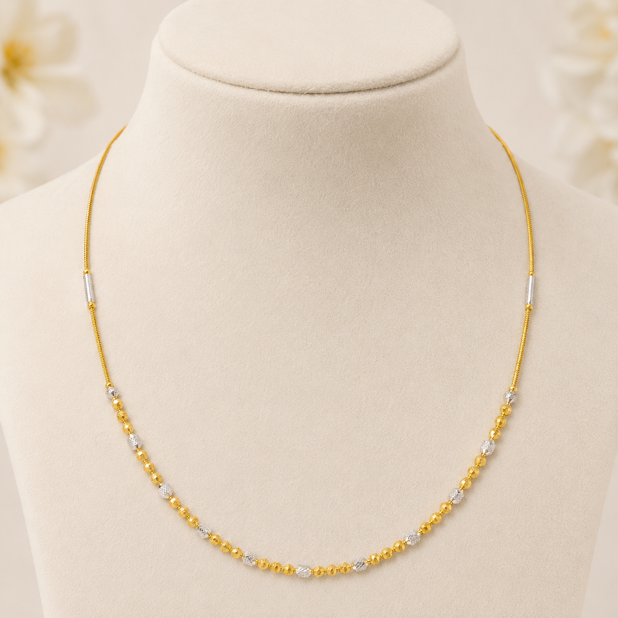 Wheat Spiga Gold Chain 22KT | 18 Inch Plain Gold Chain 9g