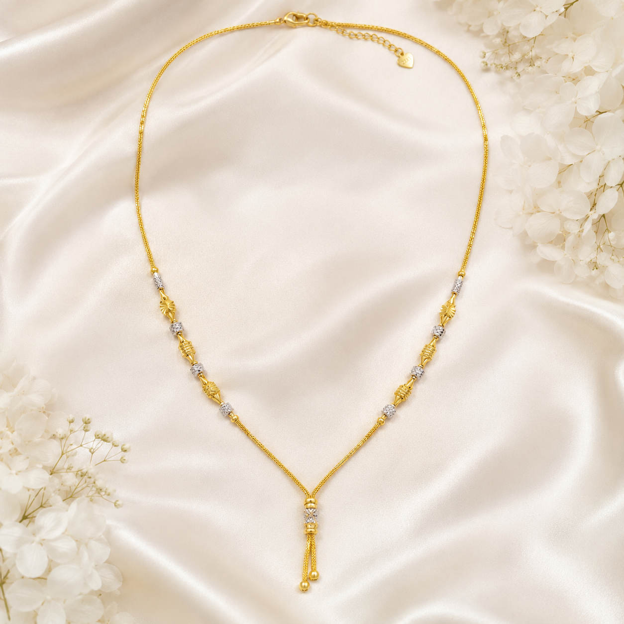 Wheat Spiga Gold Chain 22KT | 18 Inch Plain Gold Chain 8.11g