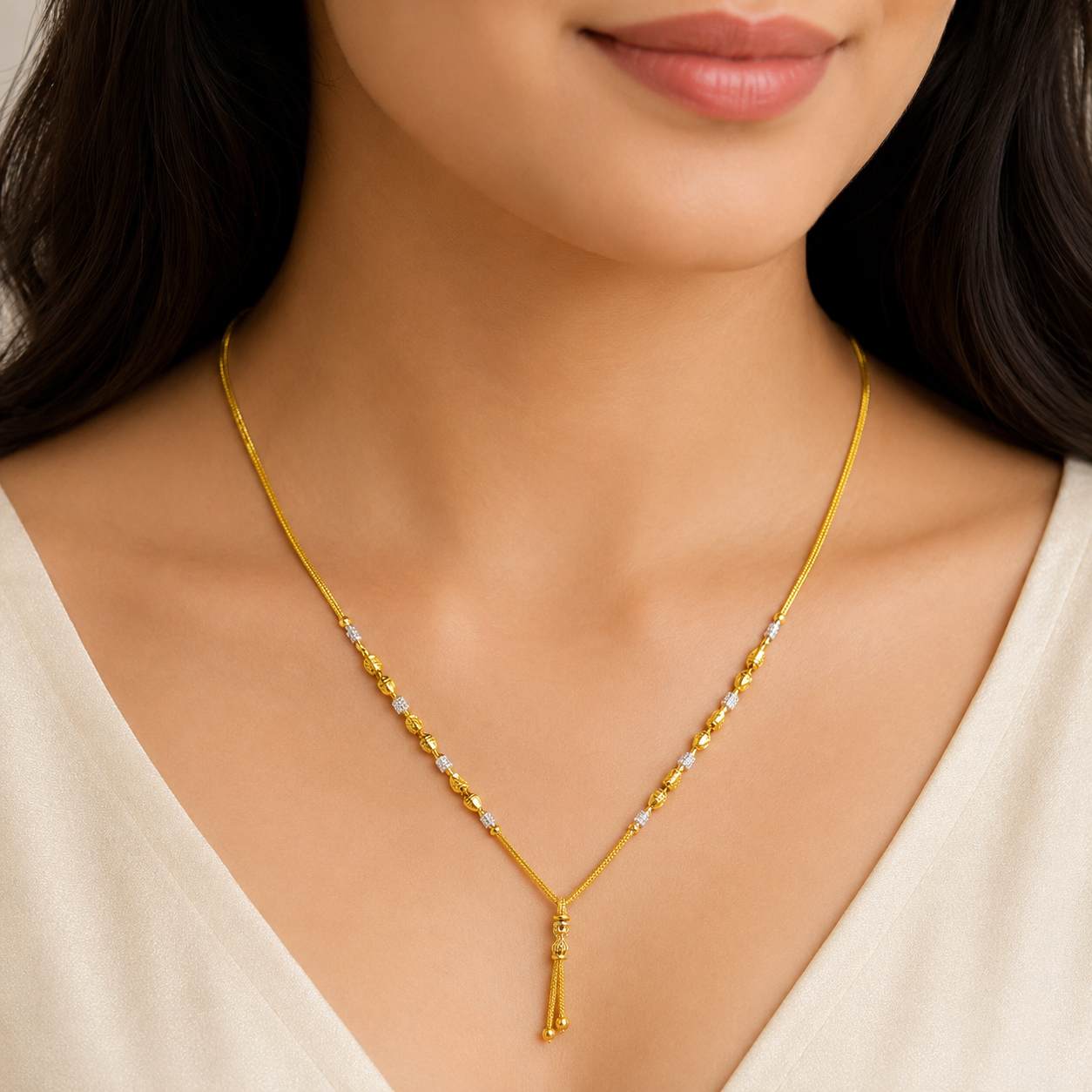 Wheat Spiga Gold Chain 22KT | 18 Inch Plain Gold Chain 8.11g