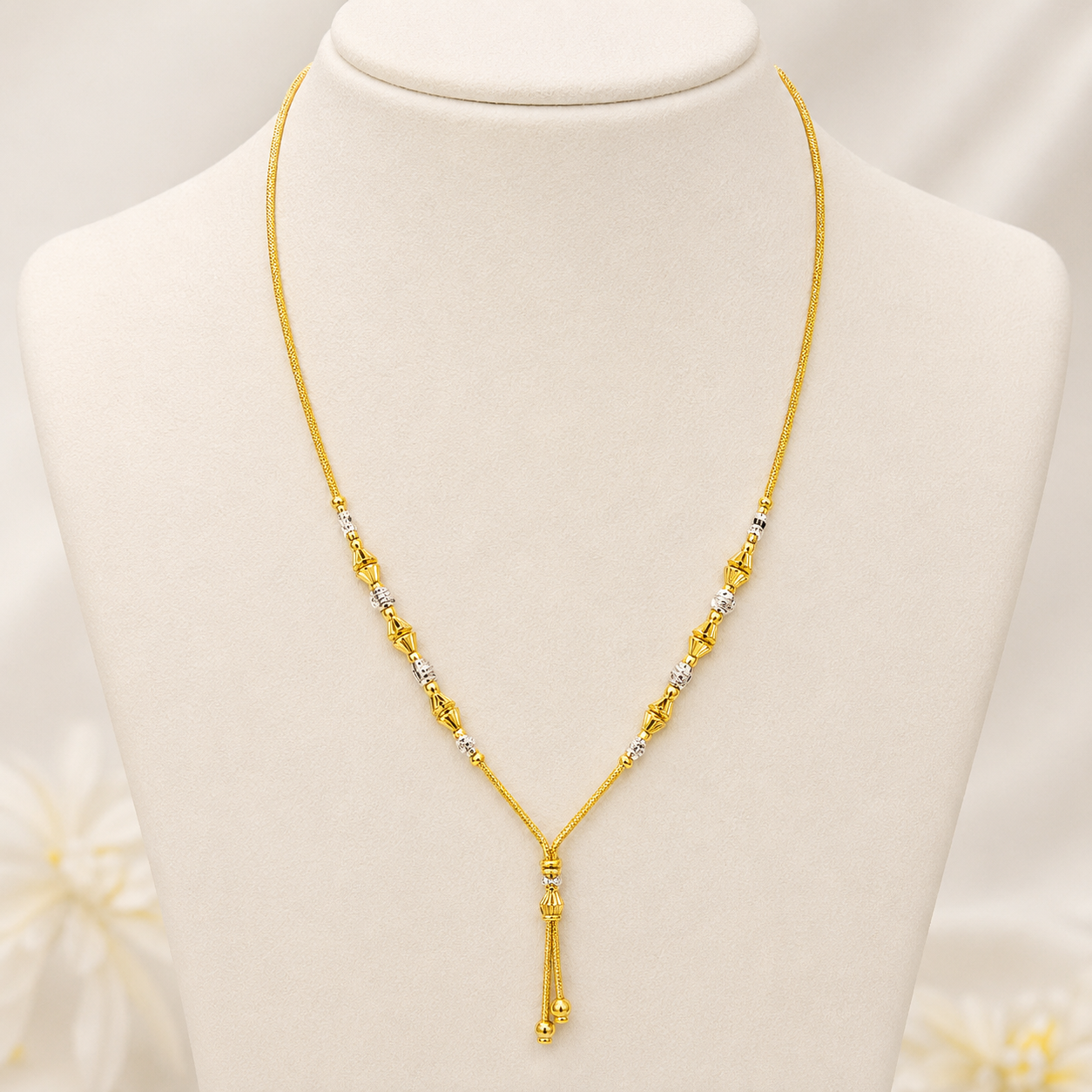 Wheat Spiga Gold Chain 22KT | 18 Inch Plain Gold Chain 8.11g