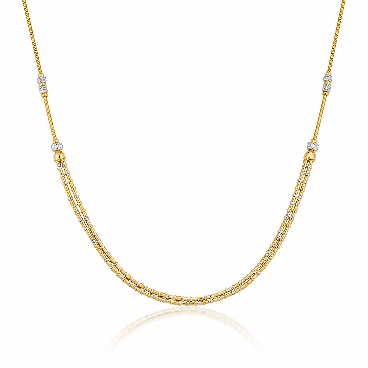 Wheat Spiga Gold Chain 22KT | 18 Inch Plain Gold Chain 13.13g