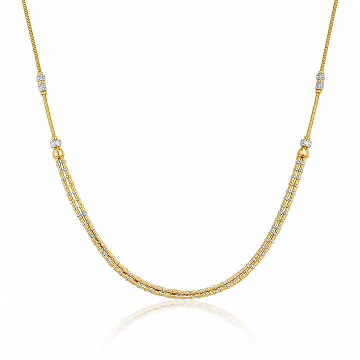 Wheat Spiga Gold Chain 22KT | 18 Inch Plain Gold Chain 13.13g
