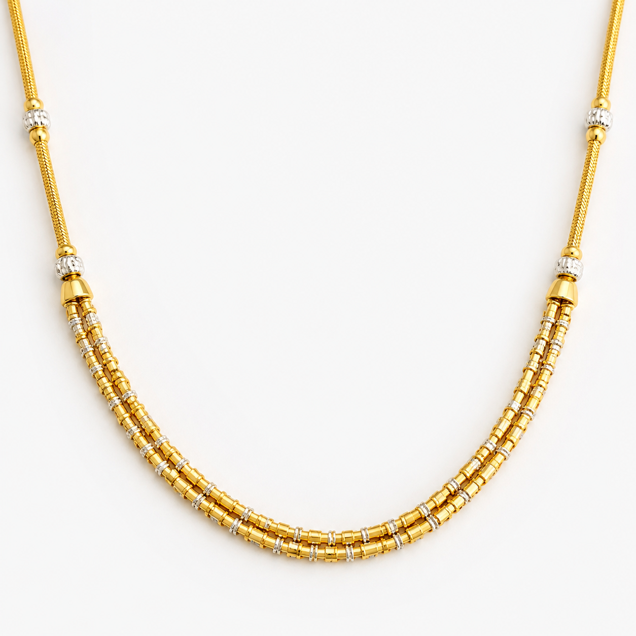 Wheat Spiga Gold Chain 22KT | 18 Inch Plain Gold Chain 13.13g
