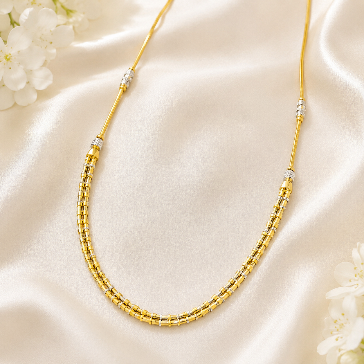 Wheat Spiga Gold Chain 22KT | 18 Inch Plain Gold Chain 13.13g