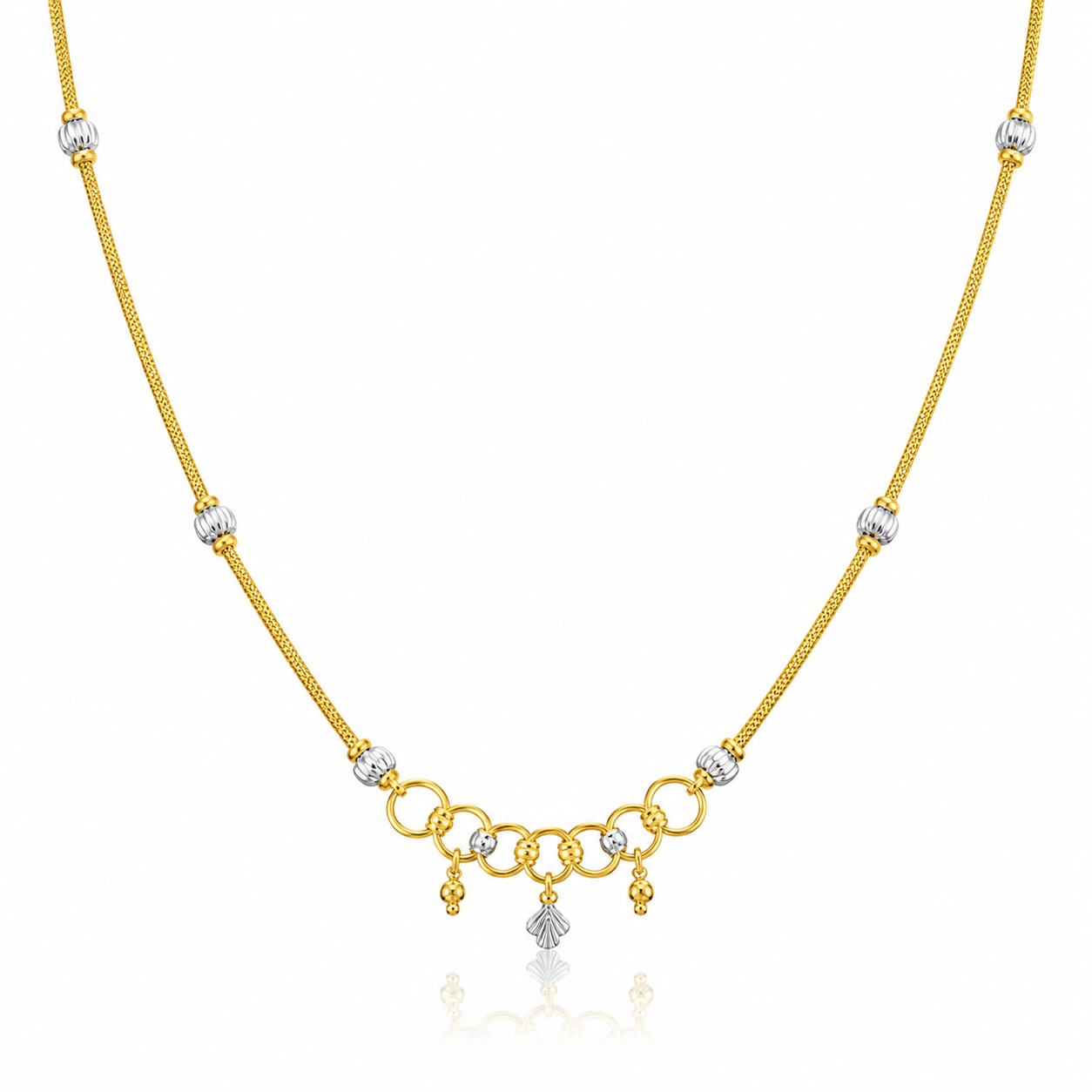 Wheat Spiga Gold Chain 22KT | 18 Inch Plain Gold Chain