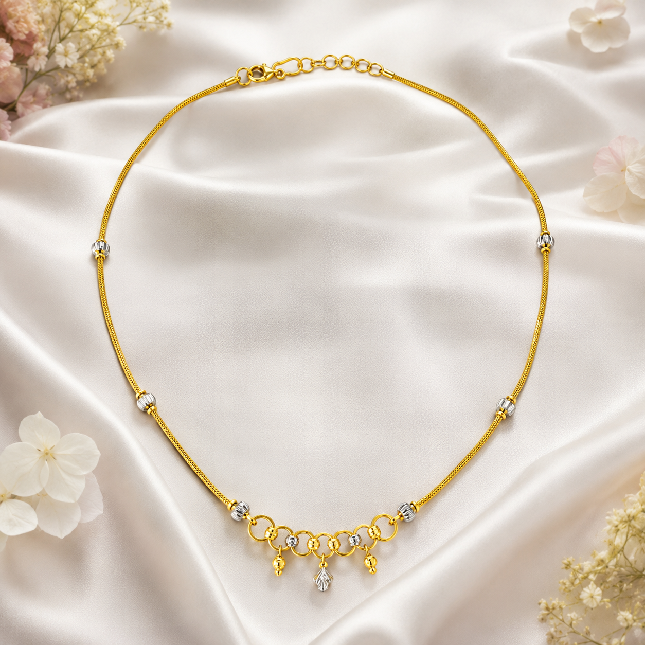 Wheat Spiga Gold Chain 22KT | 18 Inch Plain Gold Chain