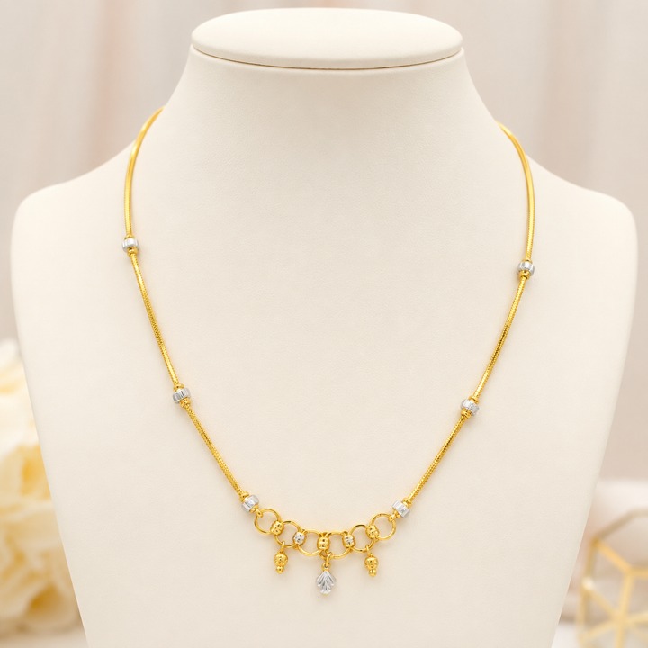 Wheat Spiga Gold Chain 22KT | 18 Inch Plain Gold Chain
