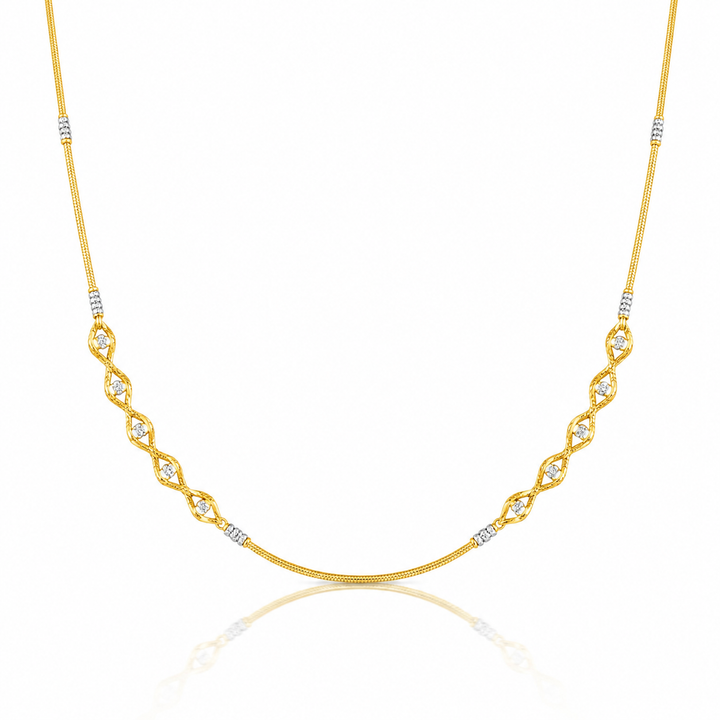 Wheat Spiga Gold Chain 22KT | 18 Inch Plain Gold Chain 11.1 g