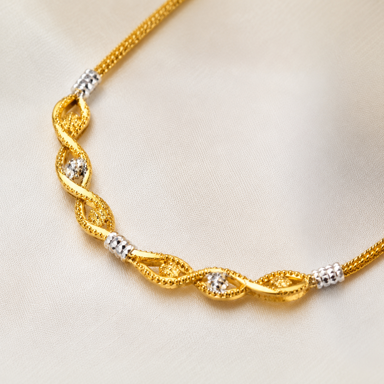 Wheat Spiga Gold Chain 22KT | 18 Inch Plain Gold Chain 11.1 g