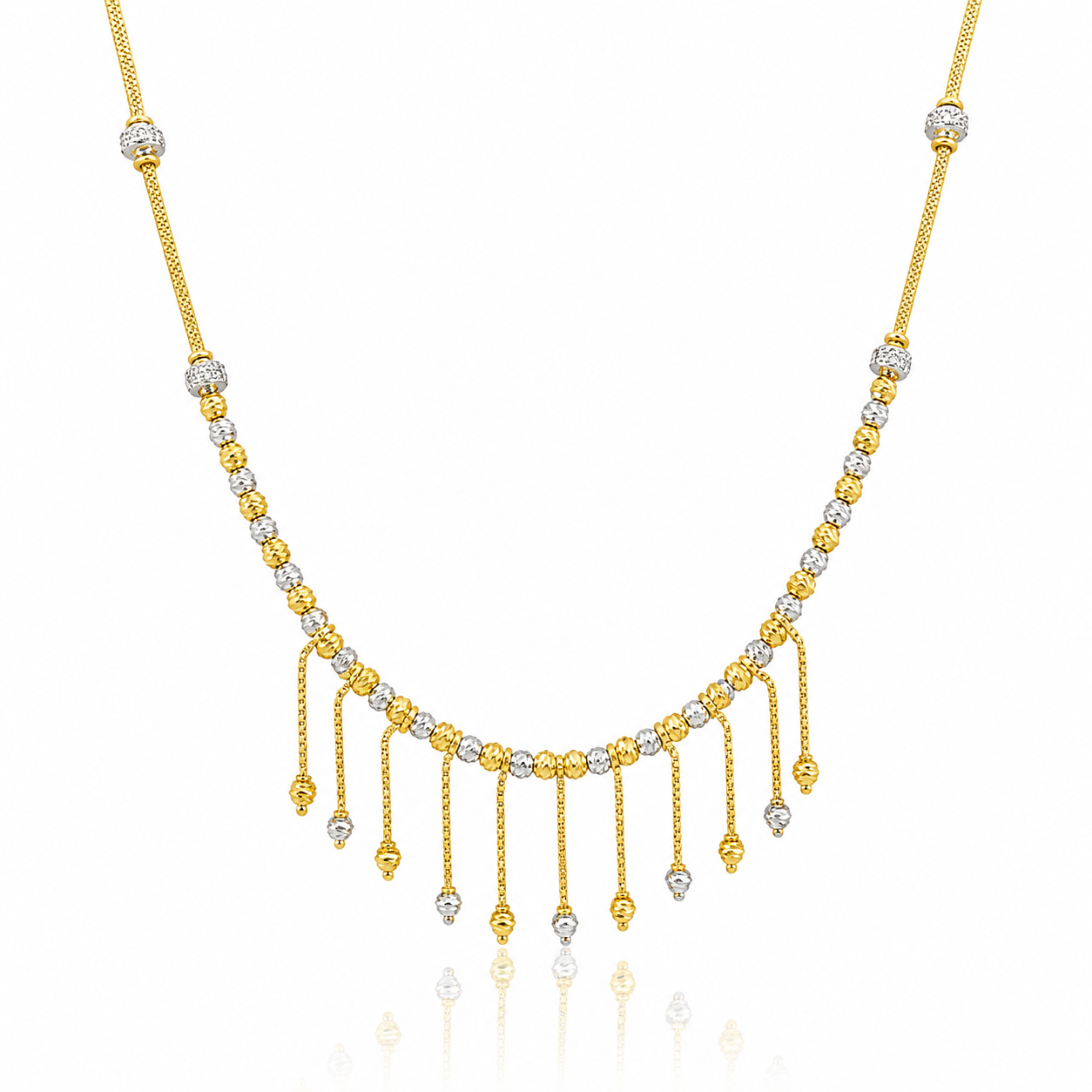 Wheat Spiga Gold Chain 22KT | 18 Inch Plain Gold Chain 11.8 g II