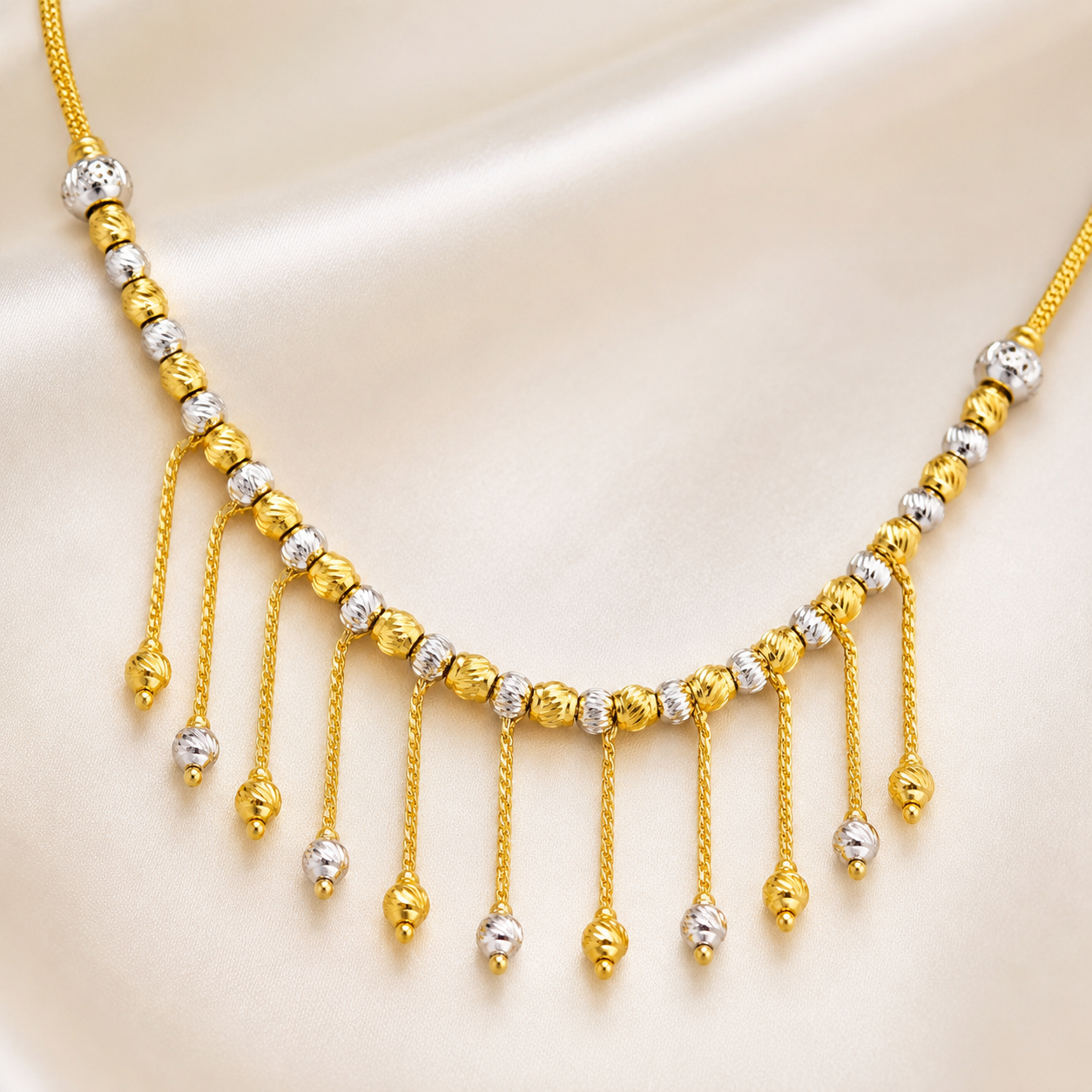 Wheat Spiga Gold Chain 22KT | 18 Inch Plain Gold Chain 11.8 g II
