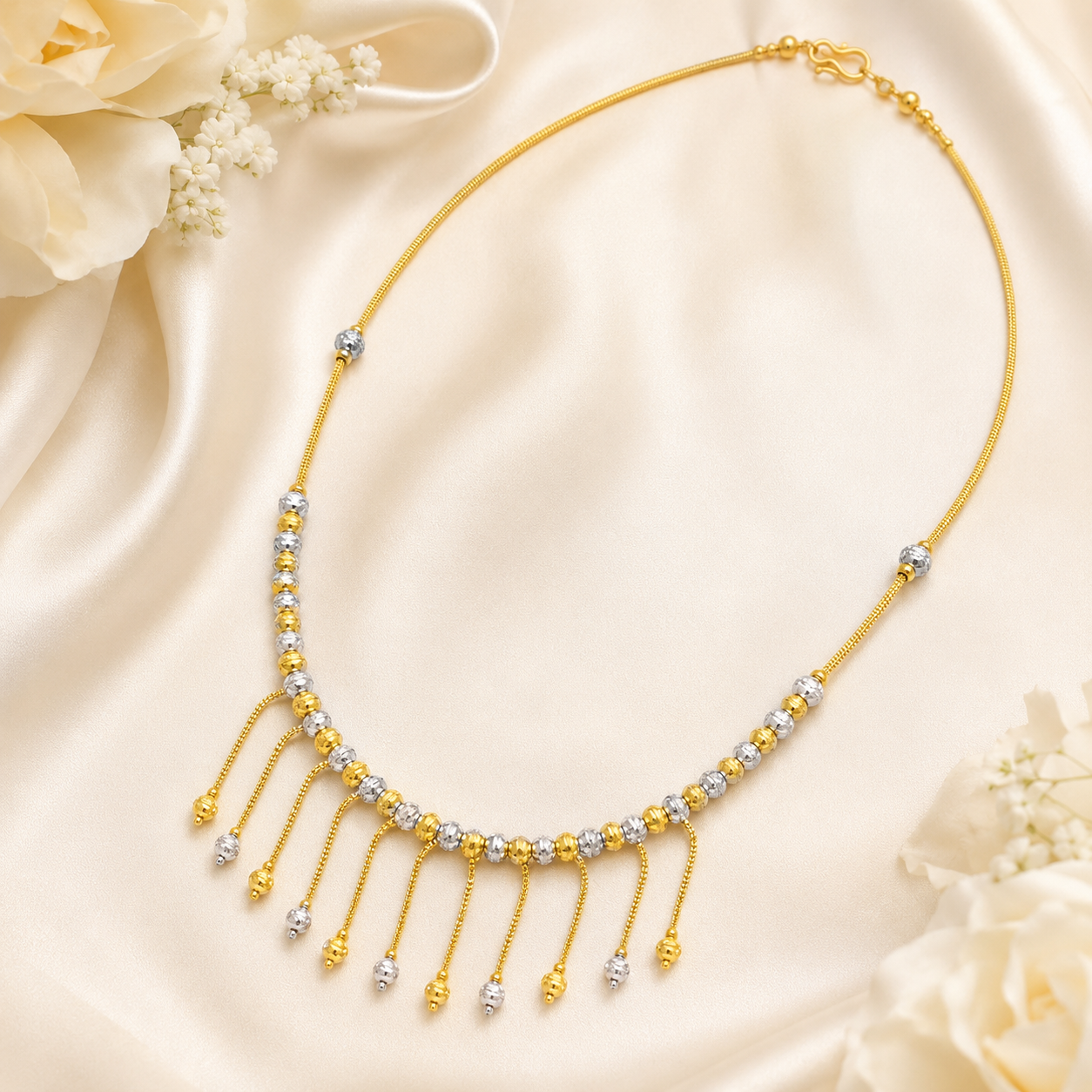 Wheat Spiga Gold Chain 22KT | 18 Inch Plain Gold Chain 11.8 g II