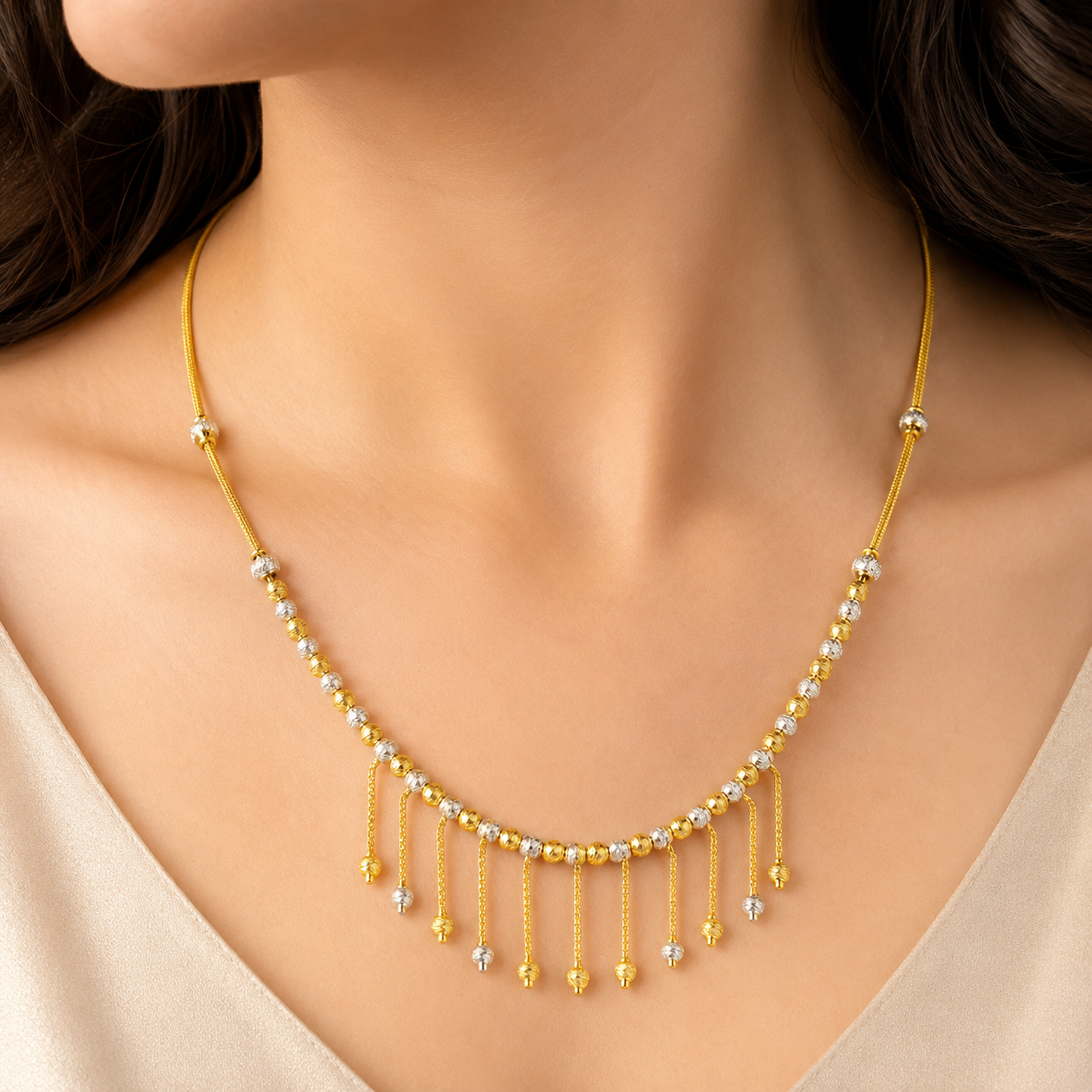Wheat Spiga Gold Chain 22KT | 18 Inch Plain Gold Chain 11.8 g II
