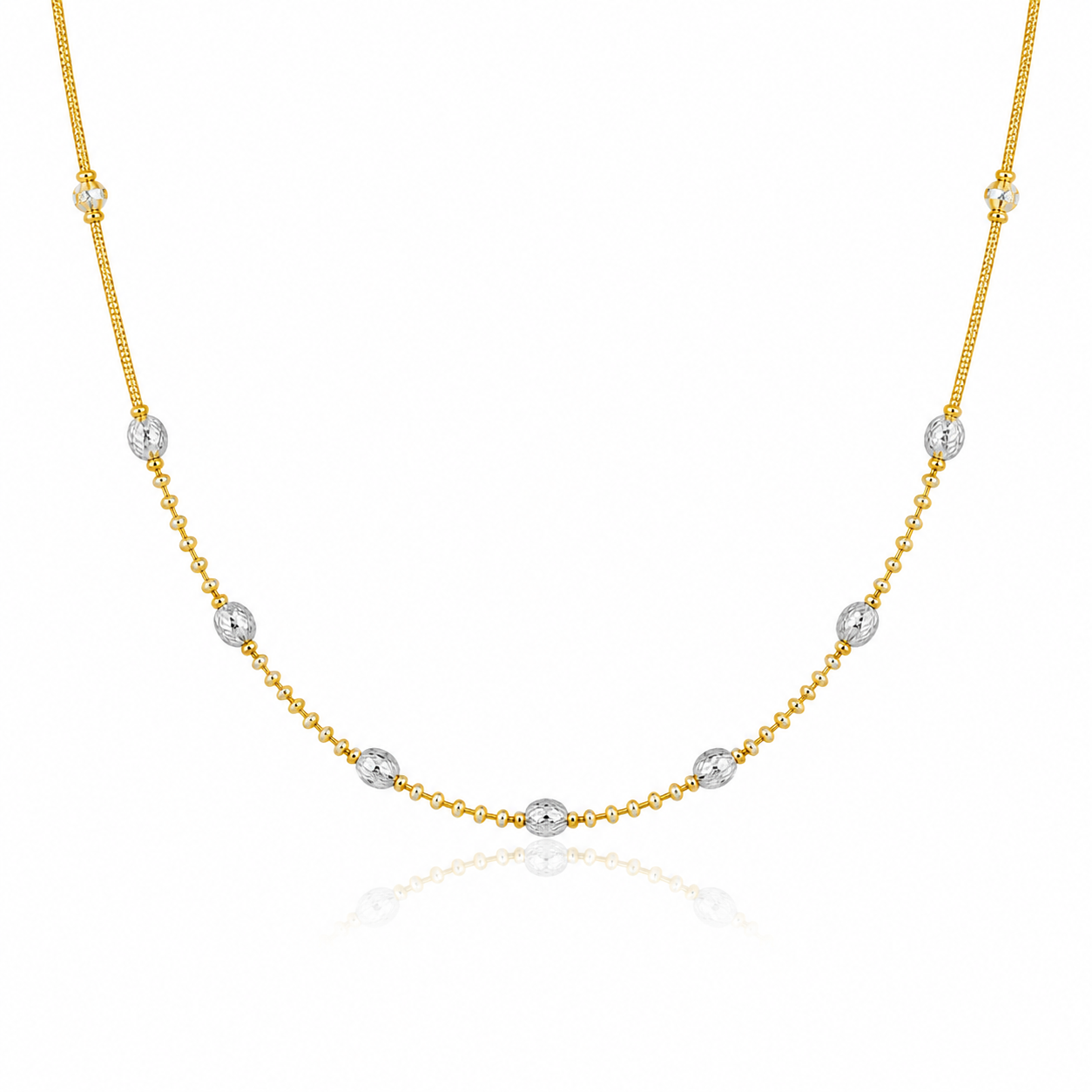 Wheat Spiga Gold Chain 22KT | 18 Inch Plain Gold Chain 8.99g II
