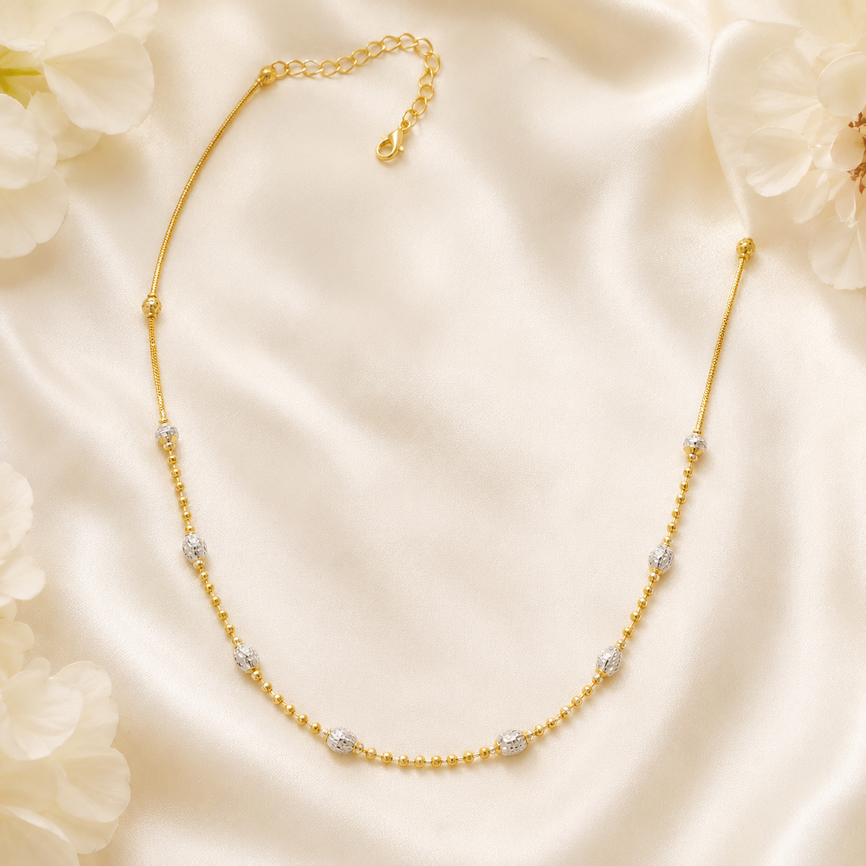 Wheat Spiga Gold Chain 22KT | 18 Inch Plain Gold Chain 8.99g II