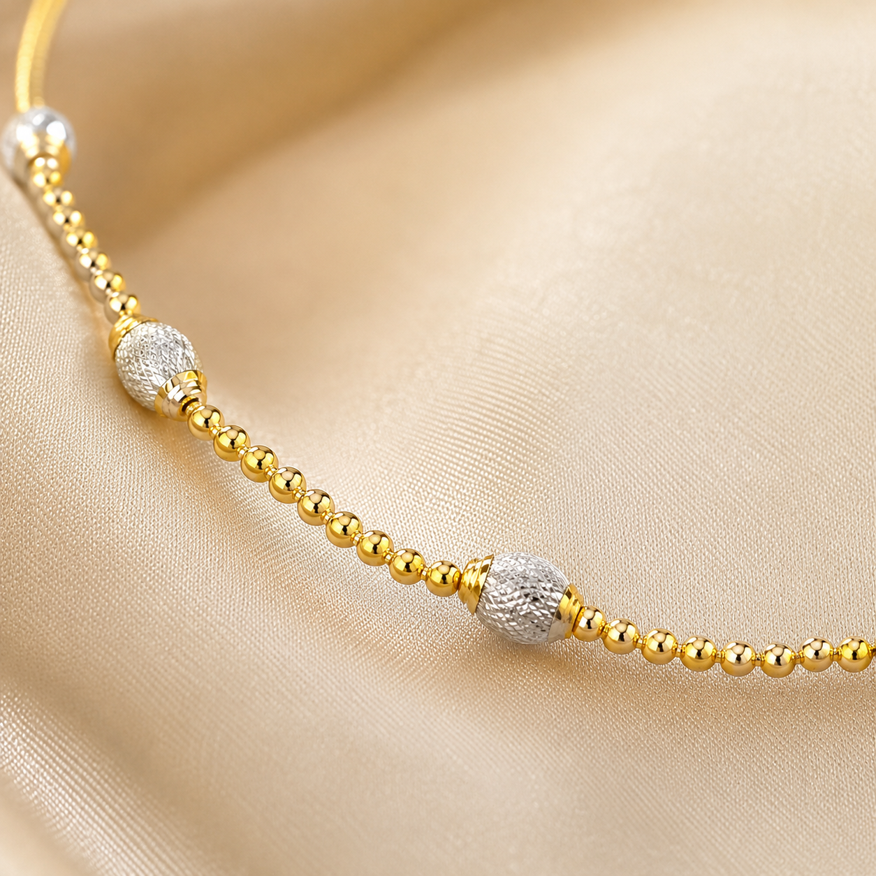Wheat Spiga Gold Chain 22KT | 18 Inch Plain Gold Chain 8.99g II