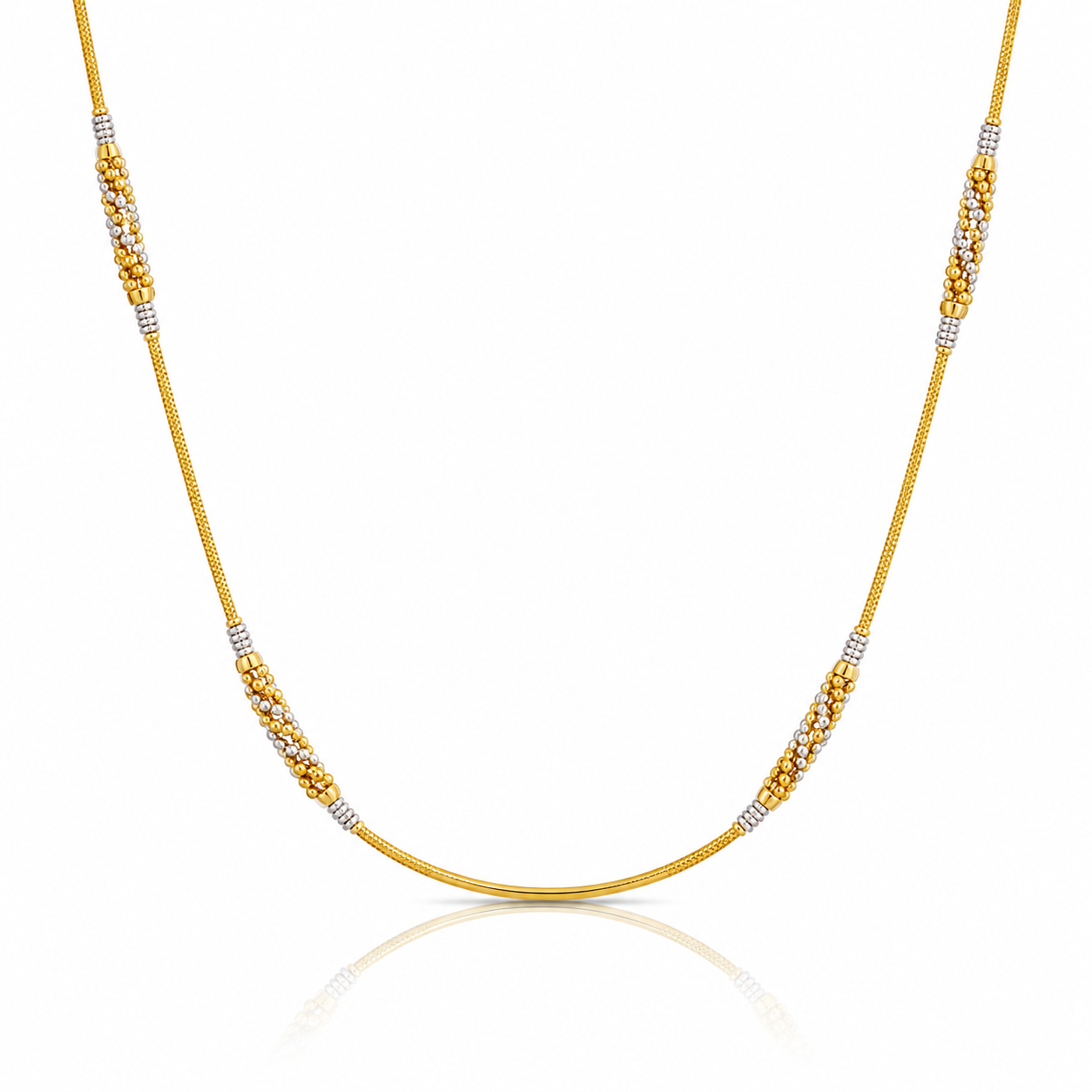 Wheat Spiga Gold Chain 22KT | 18 Inch Plain Gold Chain 8.78g