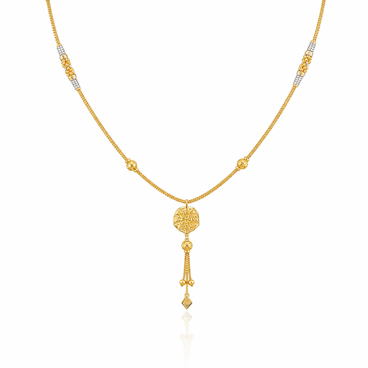 Wheat Spiga Gold Chain 22KT | 18 Inch Plain Gold Chain 8.38g