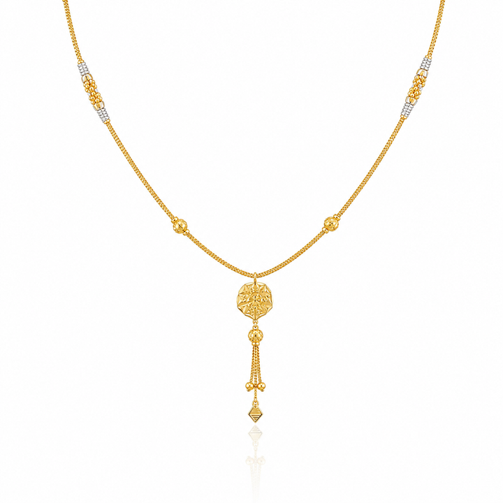 Wheat Spiga Gold Chain 22KT | 18 Inch Plain Gold Chain 8.38g