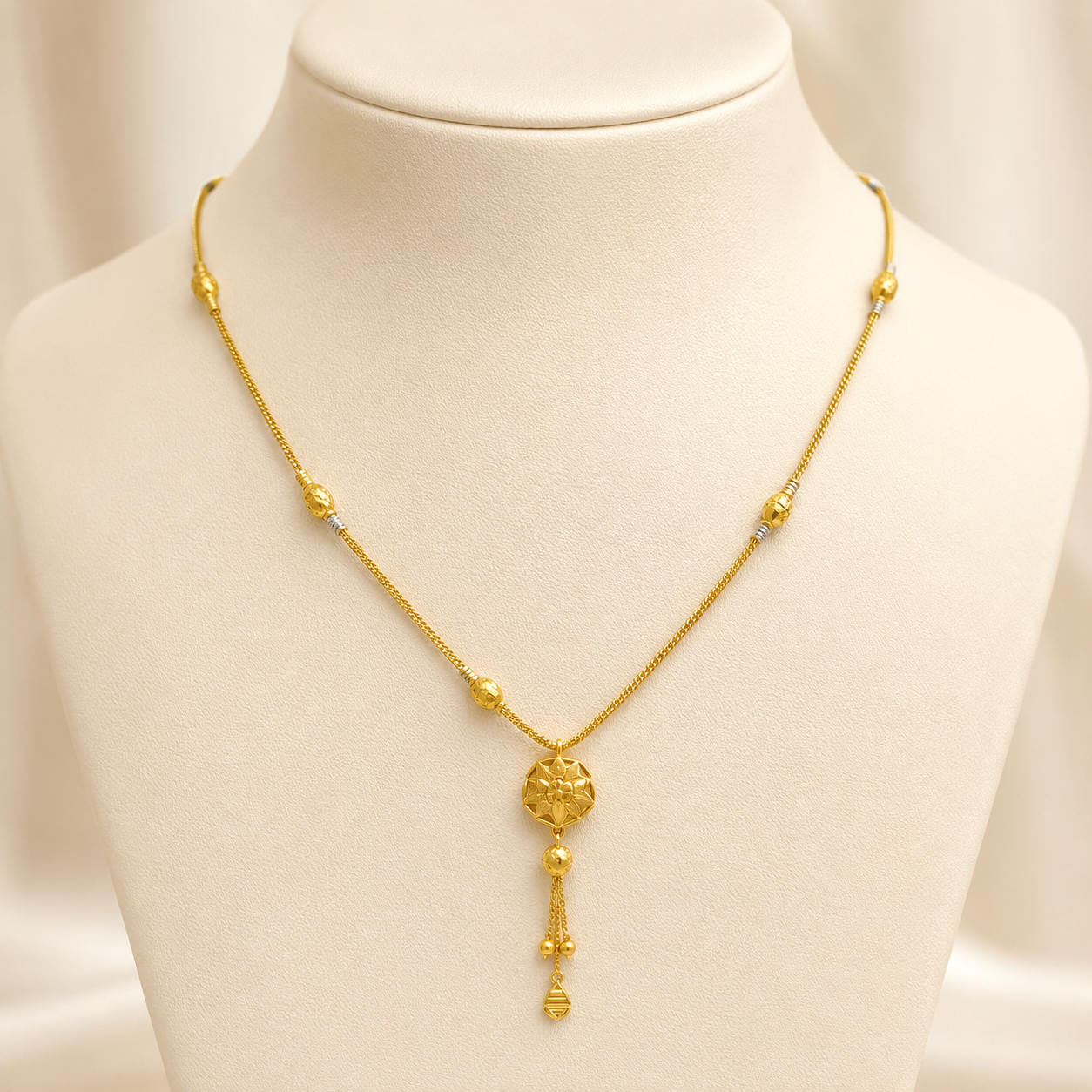 Wheat Spiga Gold Chain 22KT | 18 Inch Plain Gold Chain 8.38g