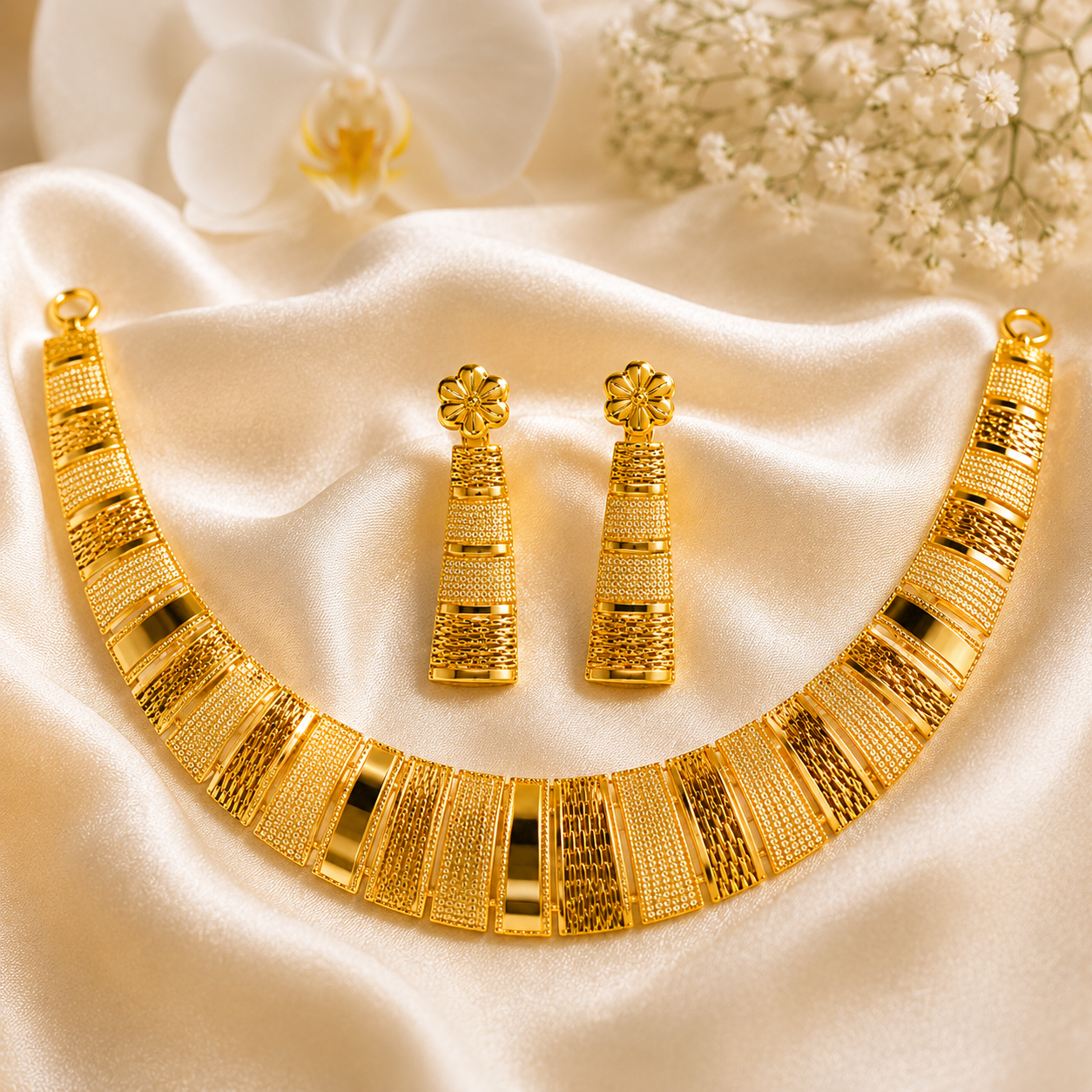 Regal Bloom Gold Jewellery Set