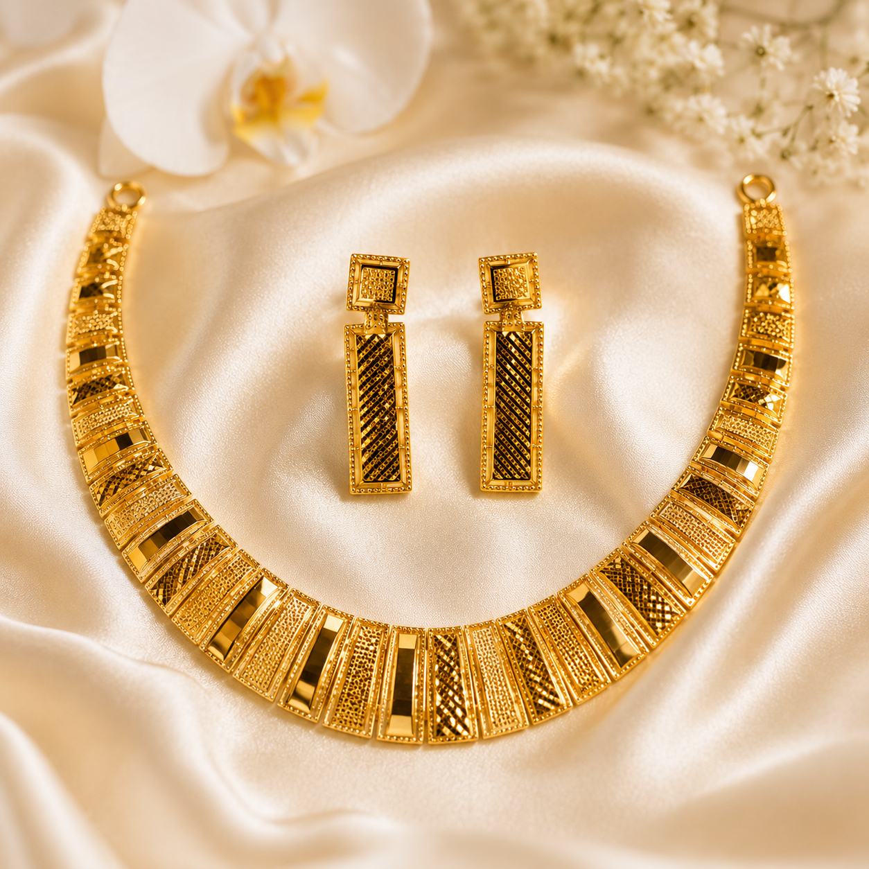 Timeless Floral Casting Gold Set