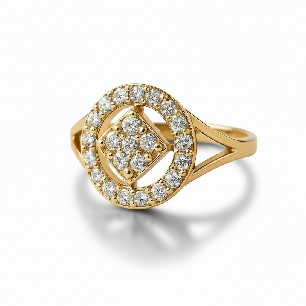 Best Circle Halo Diamond Ring in Meerut | Savya Jewels