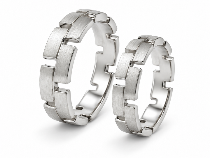 Pt950 Platinum Couple Band | Custom Size