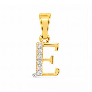 Signature Diamond “M” Pendant Necklace Charm | Savya Jewels | 14-kt-gold