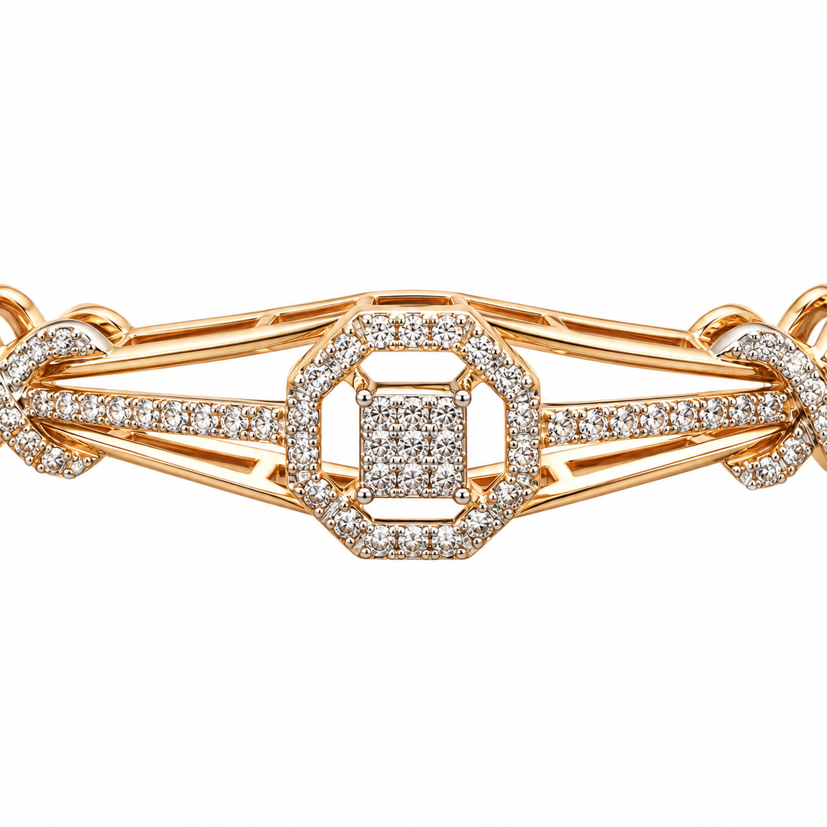 5.670 Ct Diamond Bangles in Rose Gold | Savya Jewels