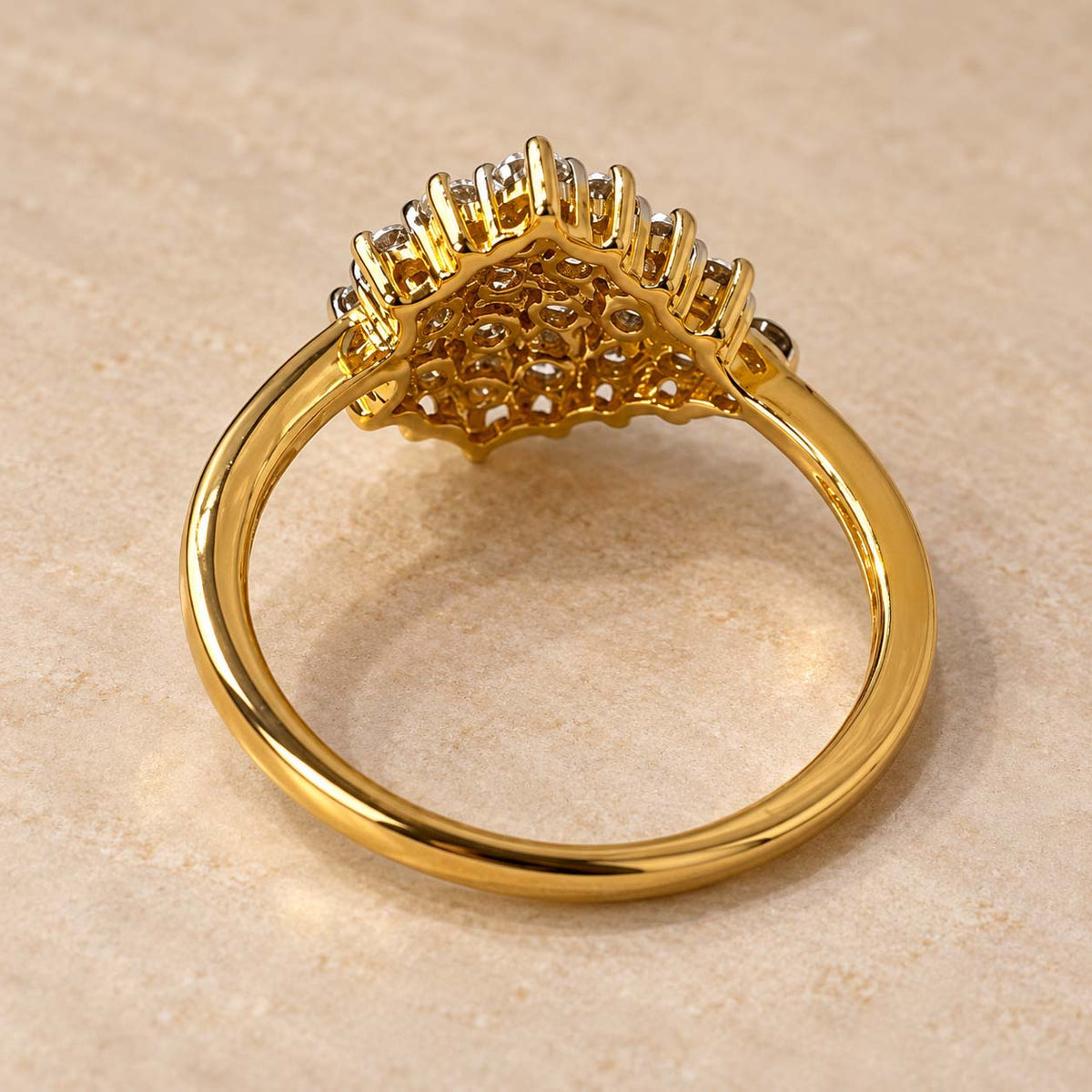 18K Gold 0.67 Ct Musical Note Diamond Ring