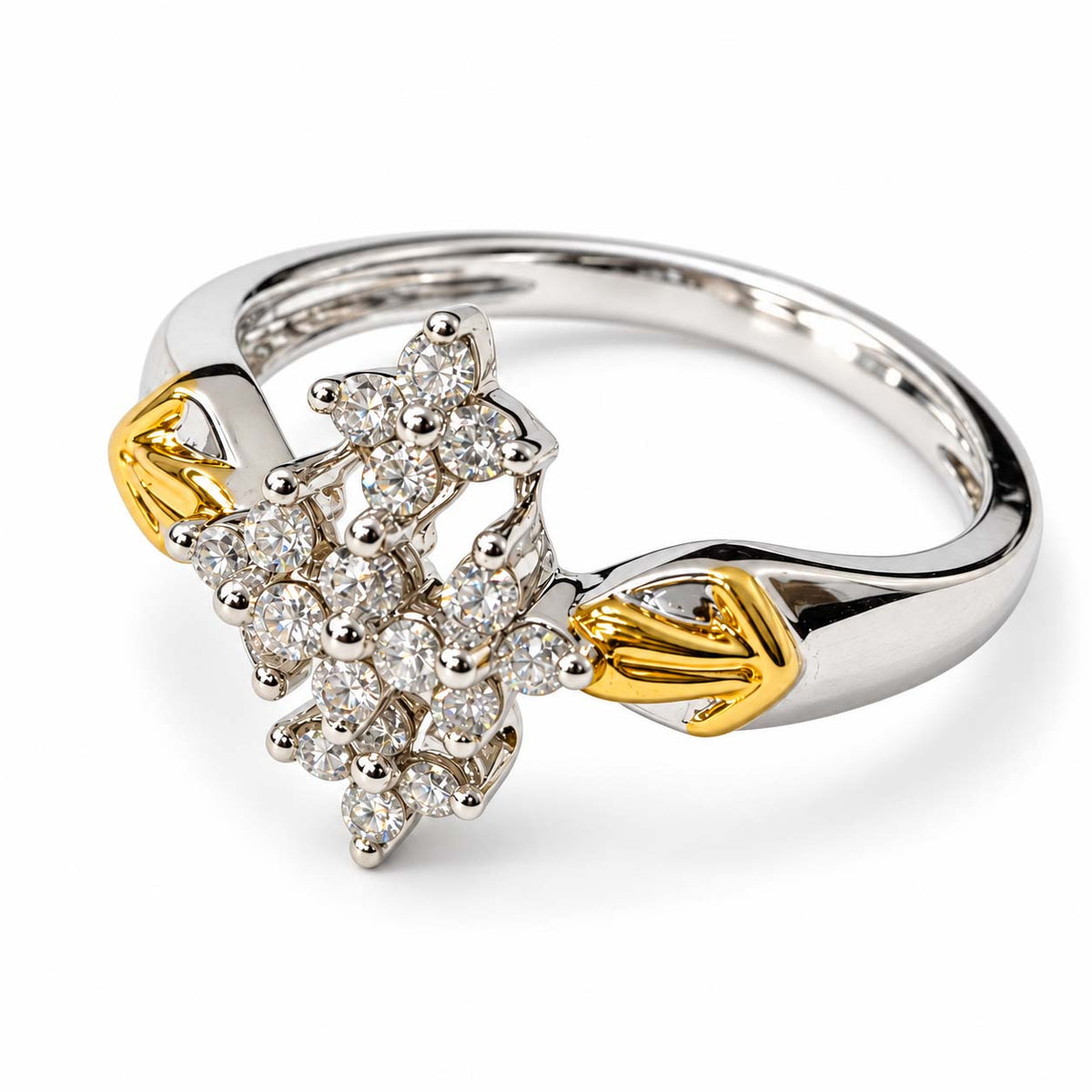 14K Gold 0.29 Ct Floral Diamond Ring