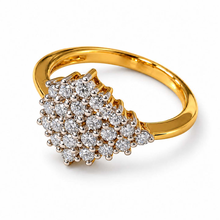 18K Gold 0.67 Ct Musical Note Diamond Ring