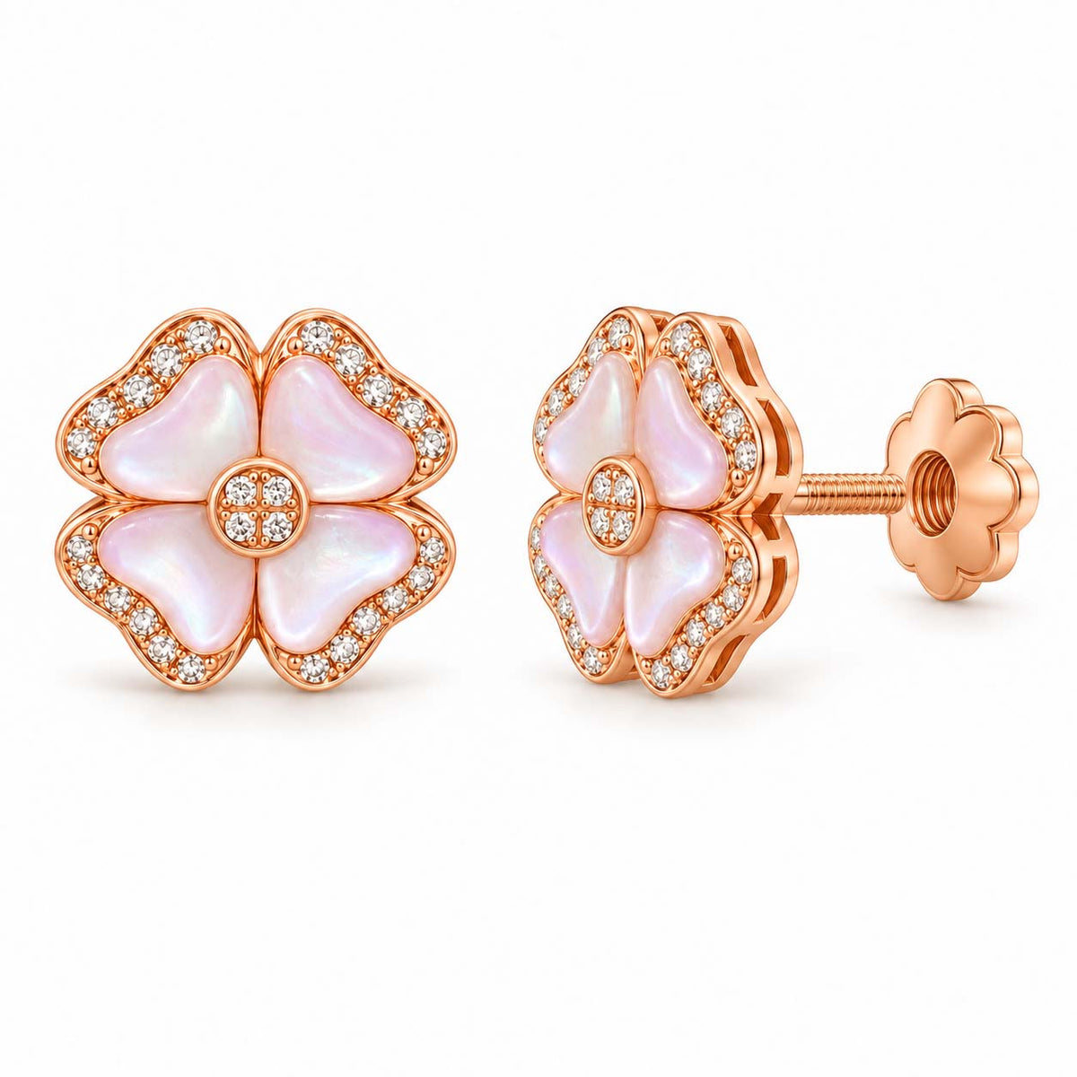 Radiant Poise 18K Gold Diamond Pendant Set