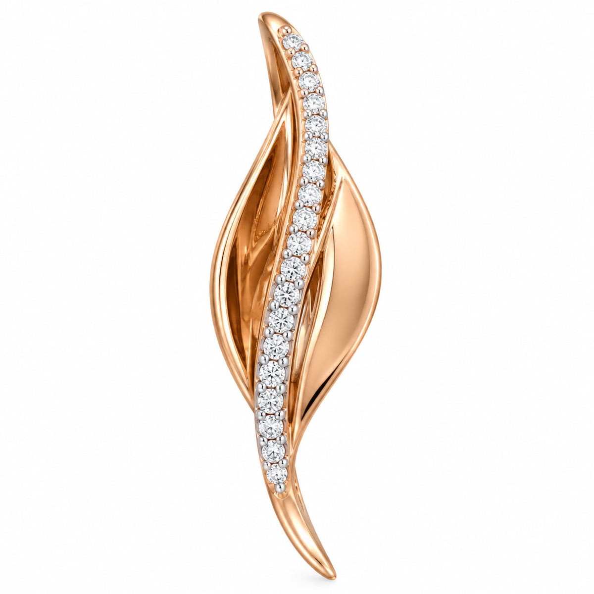 Eterna Wave Diamond Pendant Set