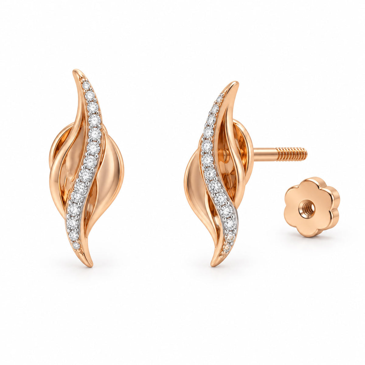 Eterna Wave Diamond Pendant Set