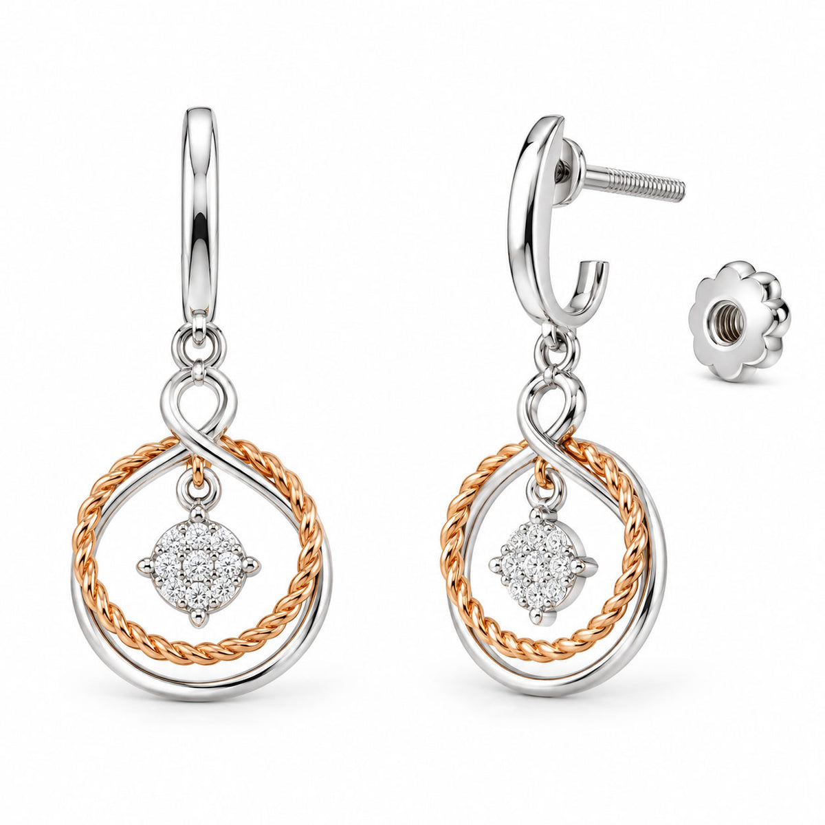 Circle Grace Diamond Pendant Set | Savya Jewels