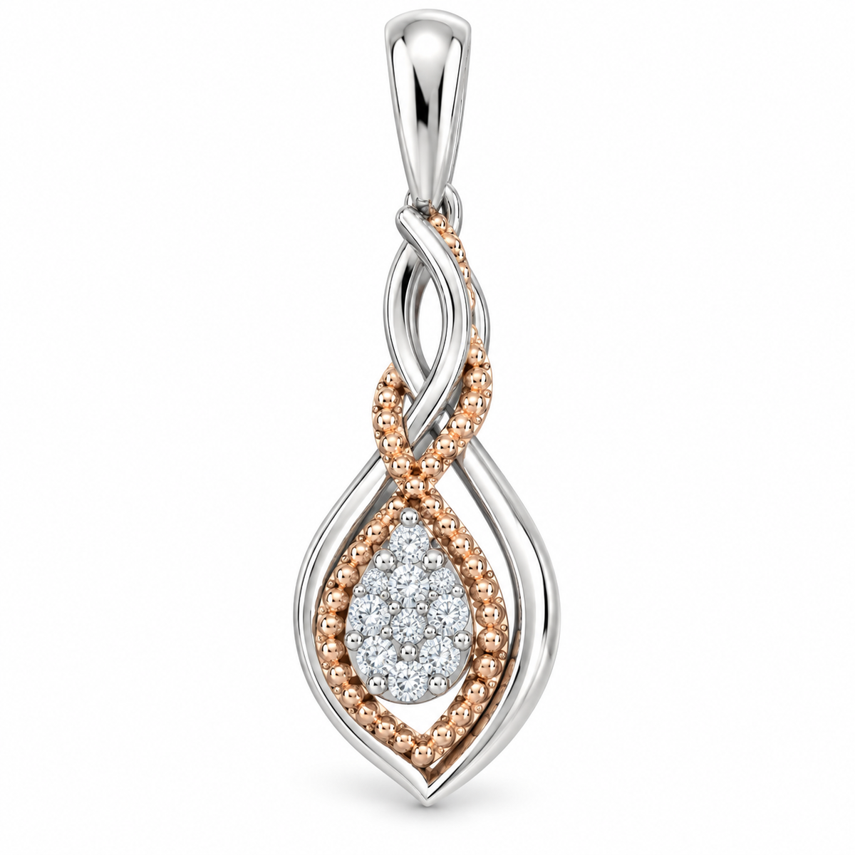 Drop Spark Diamond Pendant Set