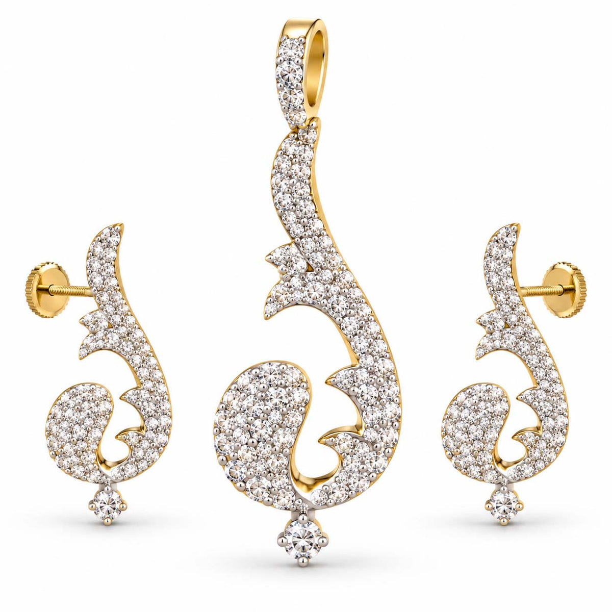 Paisley Grace Diamond Pendant Set