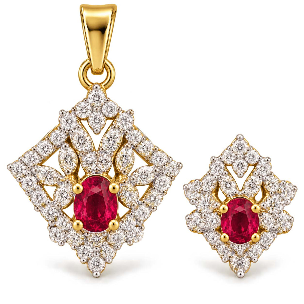 Butterfly of Grace Diamond Pendant Set