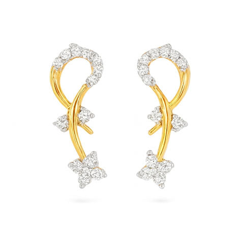 Stardust Trail Diamond Tops | Savya Jewels | 18-kt-gold