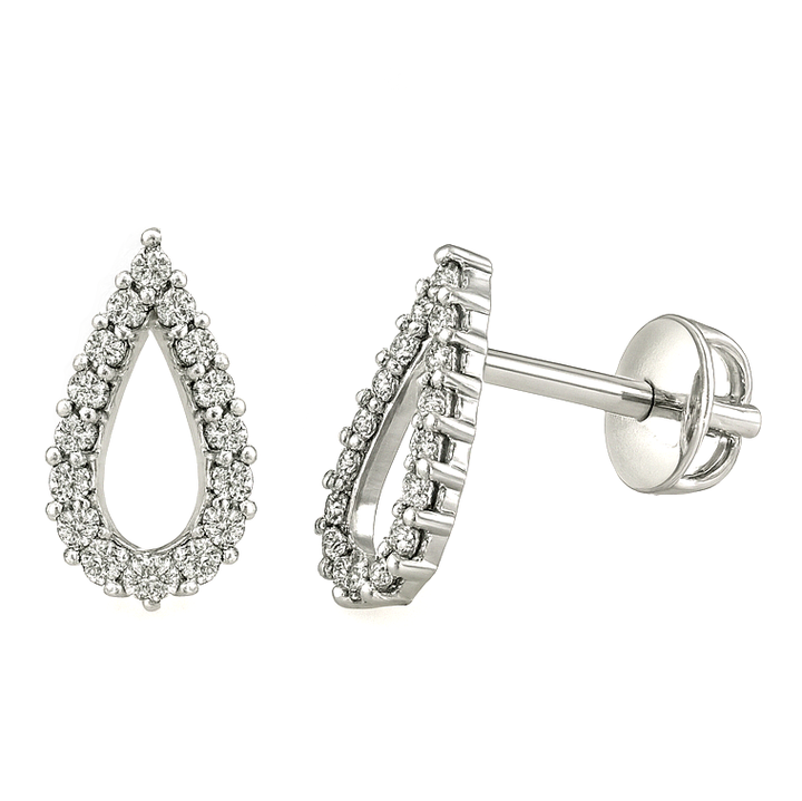 Dazzling Teardrop Diamond Tops | Savya Jewels | 18-kt-gold