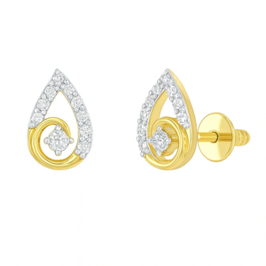 Best Classic Loop Pear Diamond Stud in Meerut | Savya Jewels