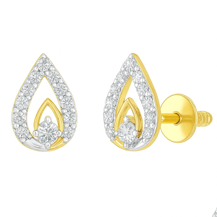 Best Inner-Flame Diamond Teardrop Tops in Meerut | Savya Jewels
