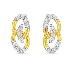 Loop Aura Diamond Earrings | Savya Jewels | 18-kt-gold