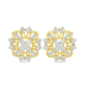 Opulent Flower Cluster Tops | Savya Jewels | 18-kt-gold