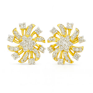 Best Floral Swirl Diamond Tops in Meerut | Savya Jewels