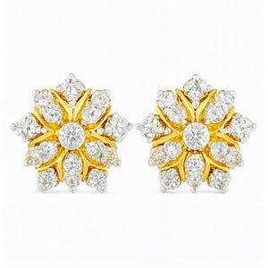 Best Diamond Starflower Studs in Meerut | Savya Jewels